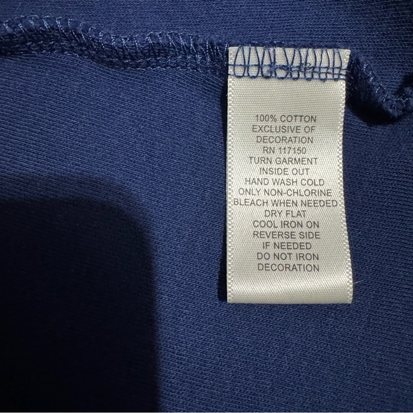 Vintage Quacker Factory Navy Top with Beautiful Birdcage Embroidery 3/4 Sleeve M - Picture 12 of 13